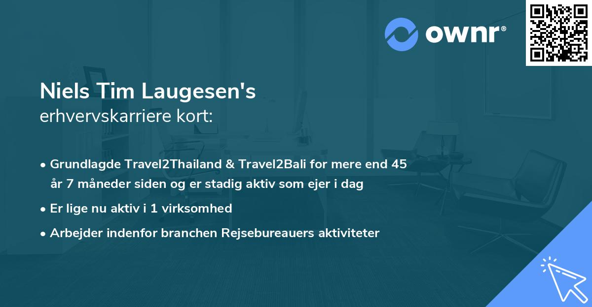 Niels Tim Laugesen's erhvervskarriere kort