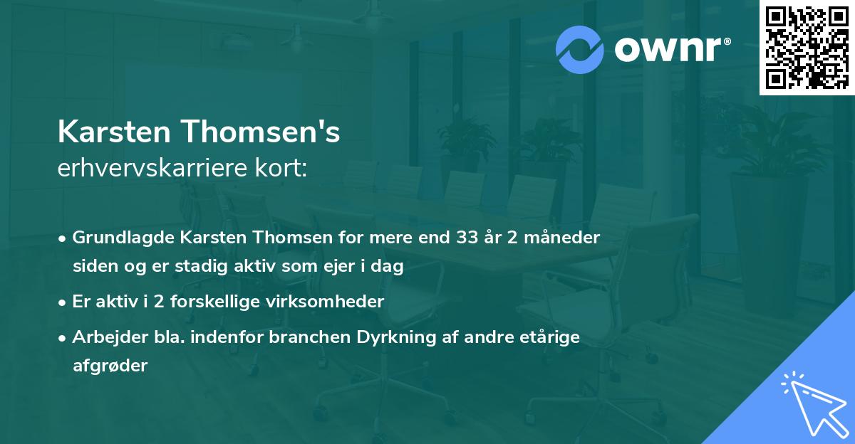 Karsten Thomsen's erhvervskarriere kort