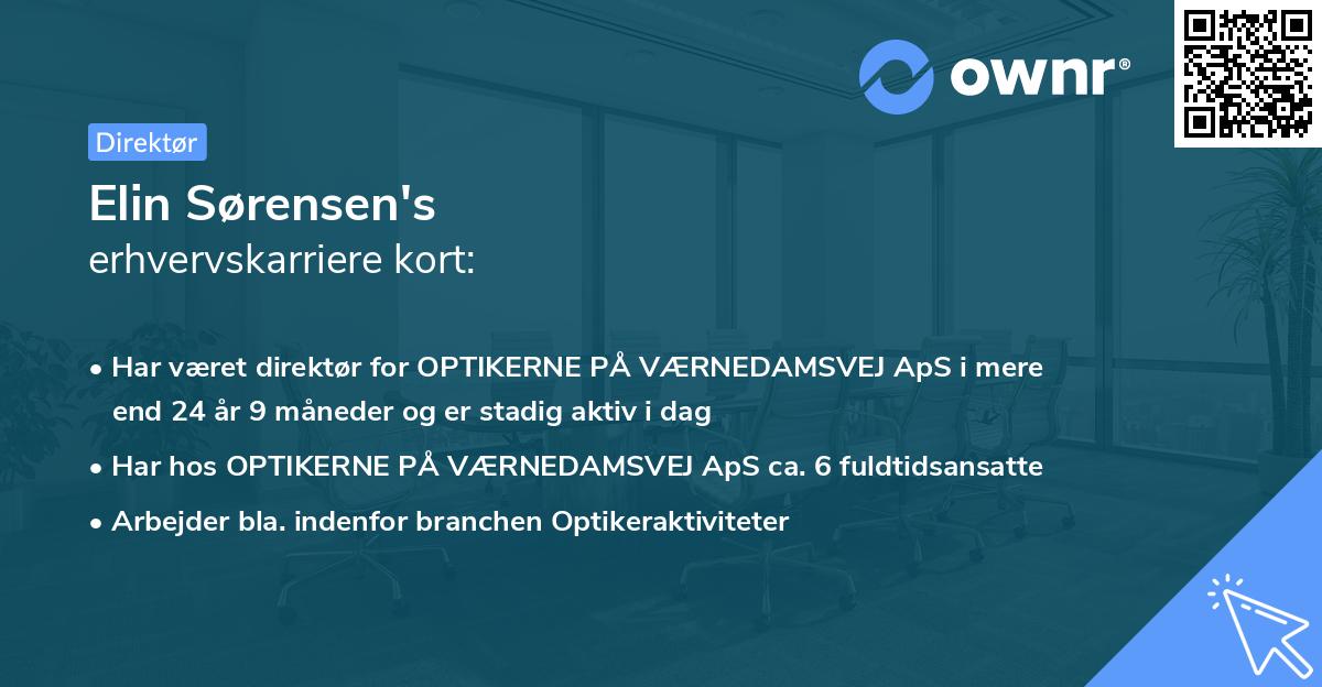 Elin Sørensen's erhvervskarriere kort