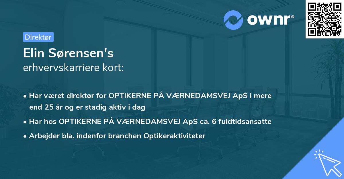 Elin Sørensen's erhvervskarriere kort