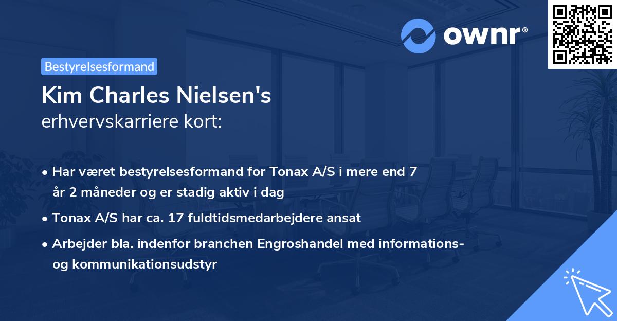 Kim Charles Nielsen's erhvervskarriere kort