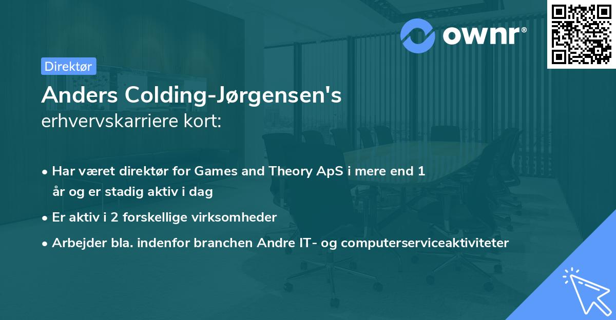 Anders Colding-Jørgensen's erhvervskarriere kort