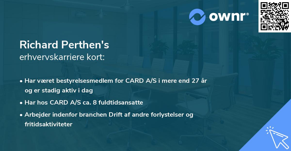 Richard Perthen's erhvervskarriere kort
