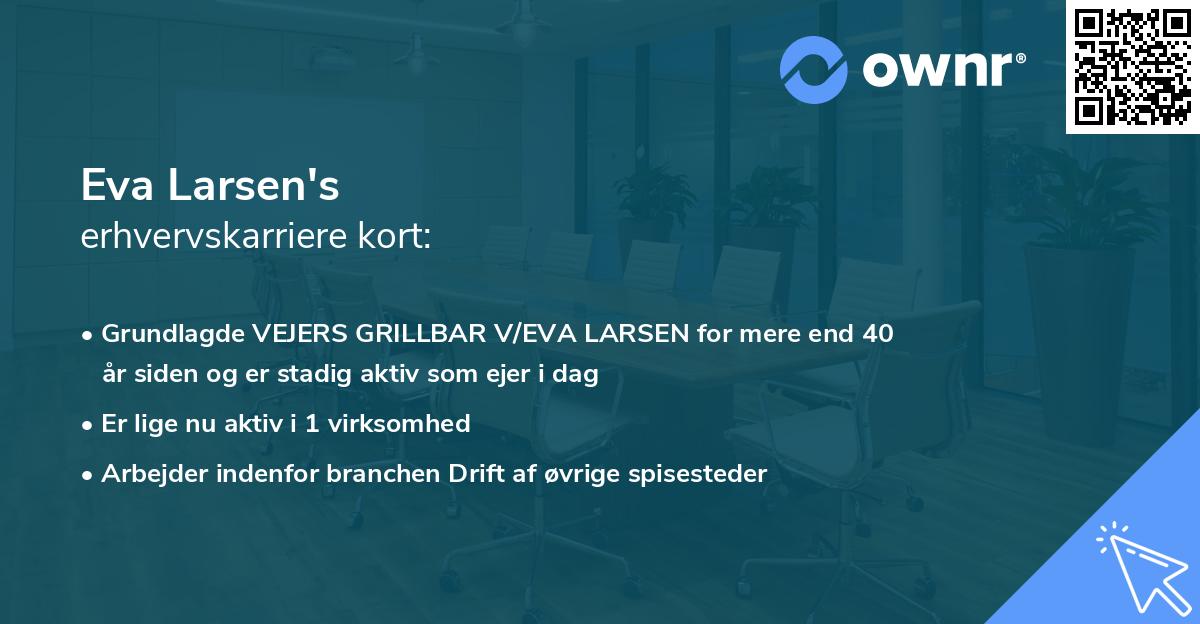 Eva Larsen's erhvervskarriere kort