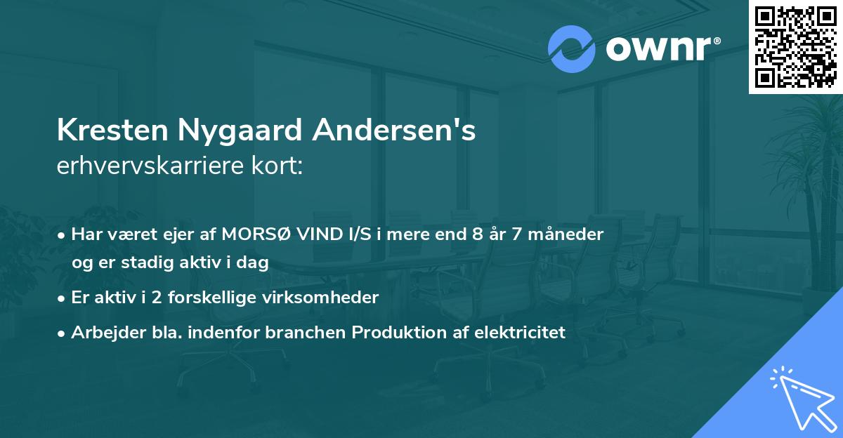 Kresten Nygaard Andersen's erhvervskarriere kort