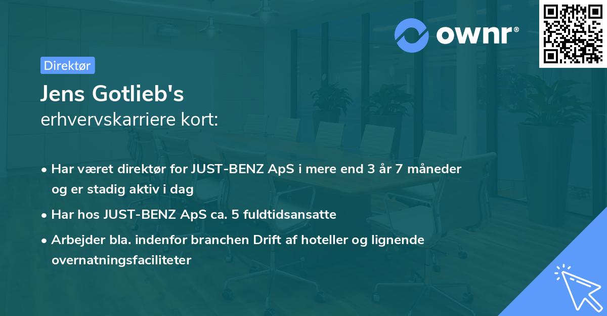 Jens Gotlieb's erhvervskarriere kort