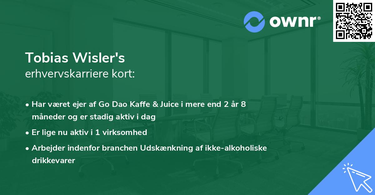 Tobias Wisler's erhvervskarriere kort