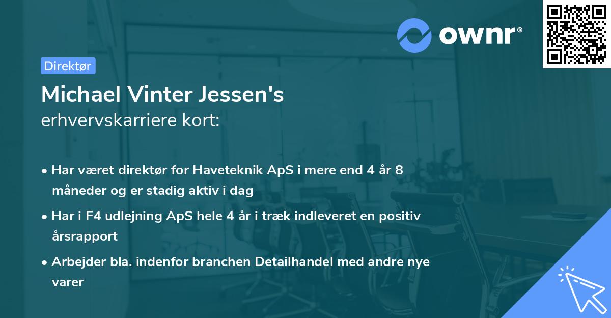 Michael Vinter Jessen's erhvervskarriere kort