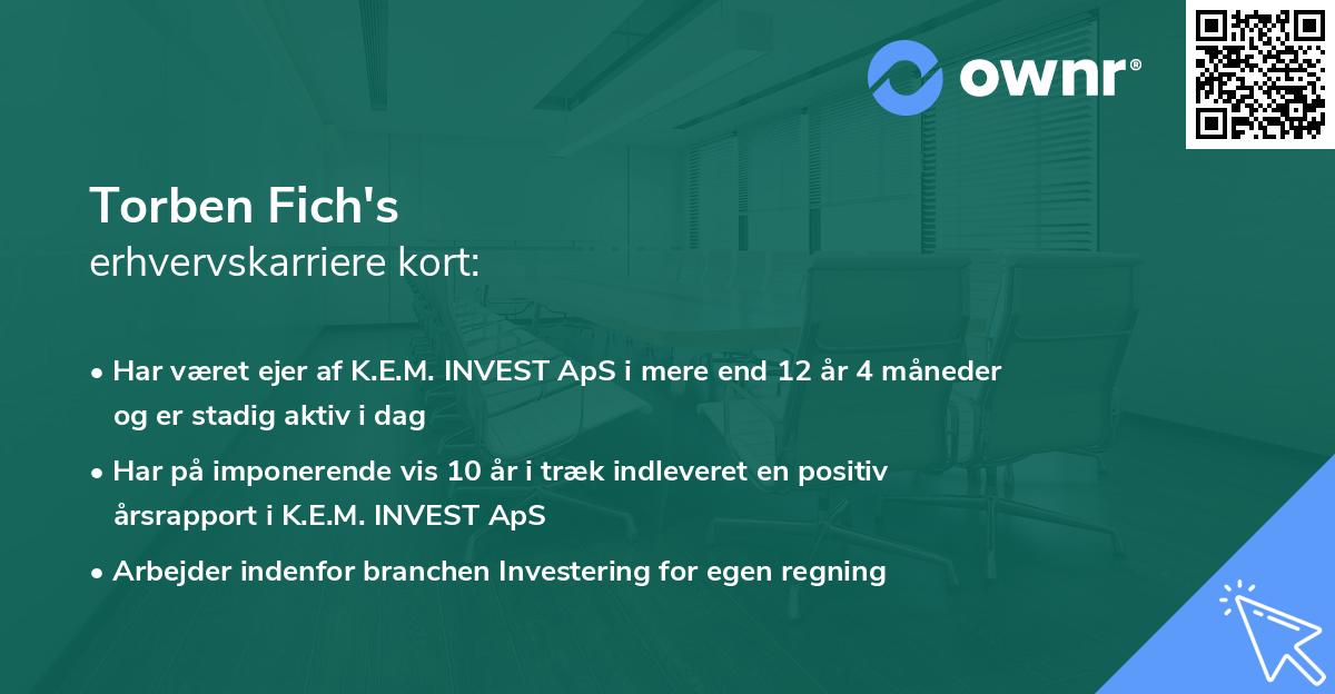 Torben Fich's erhvervskarriere kort