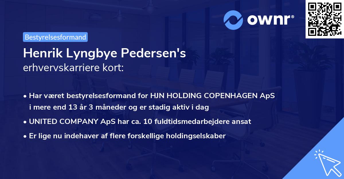 Henrik Lyngbye Pedersen's erhvervskarriere kort