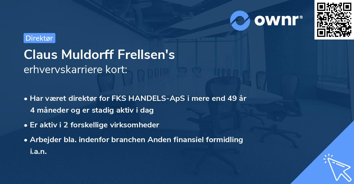 Claus Muldorff Frellsen's erhvervskarriere kort