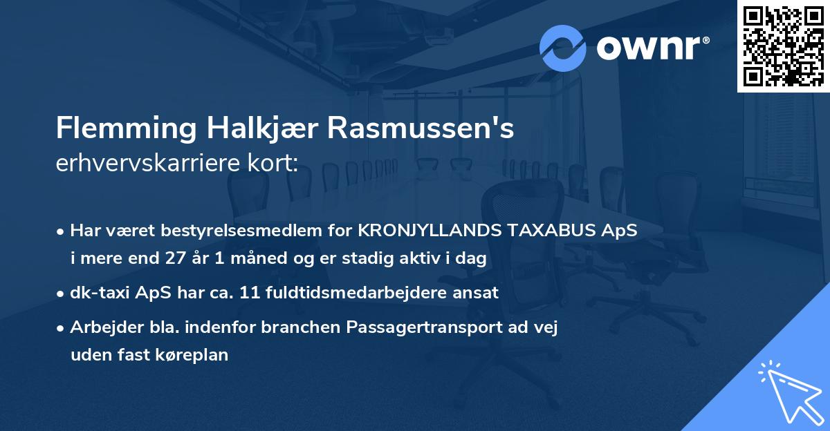 Flemming Halkjær Rasmussen's erhvervskarriere kort