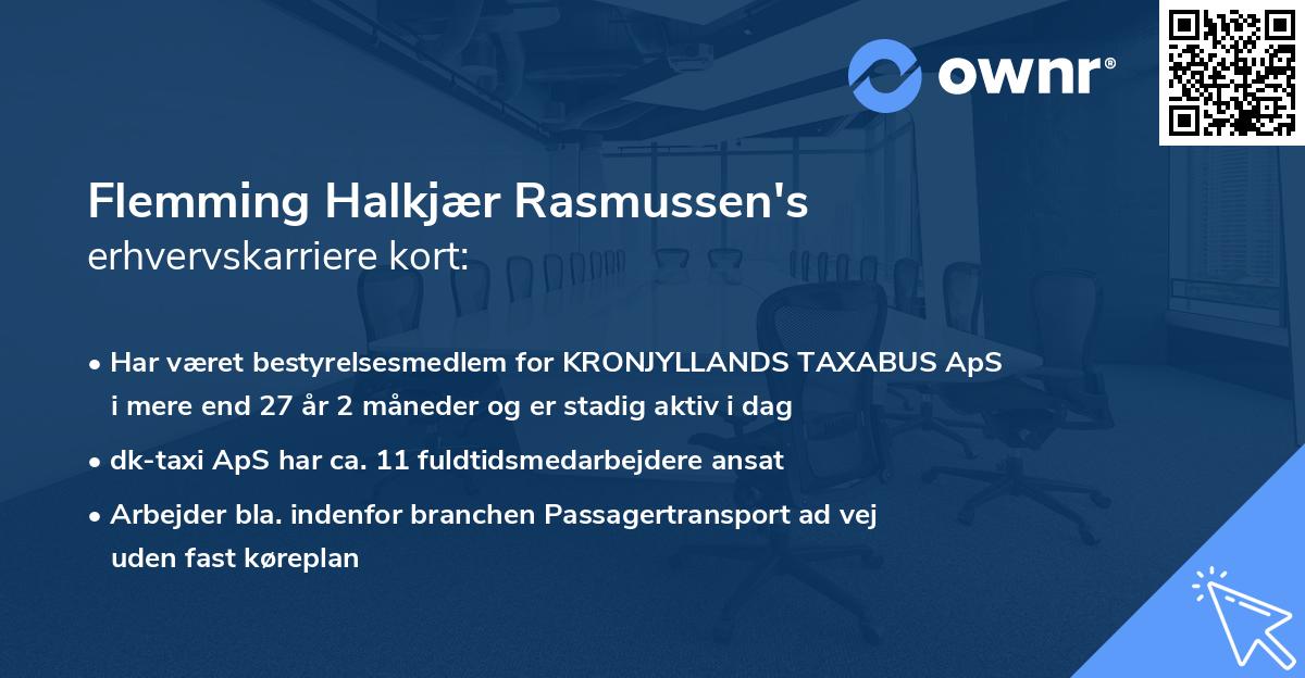 Flemming Halkjær Rasmussen's erhvervskarriere kort