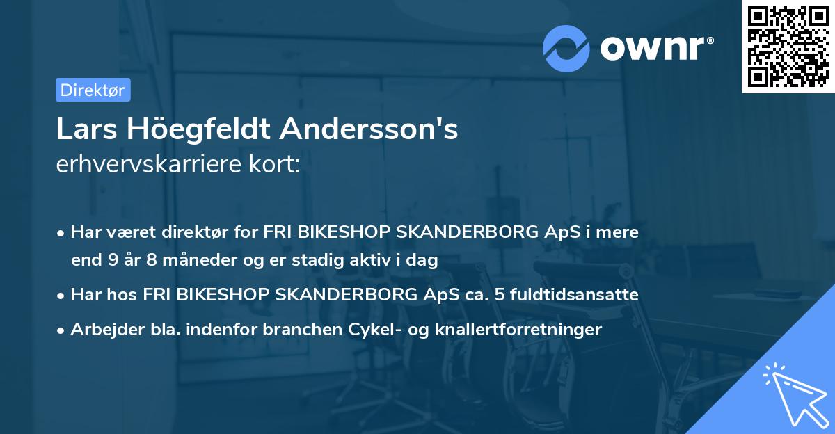 Lars Höegfeldt Andersson's erhvervskarriere kort