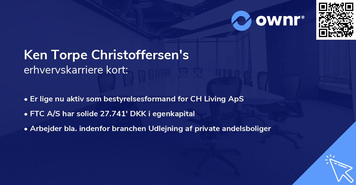 Ken Torpe Christoffersen's erhvervskarriere kort