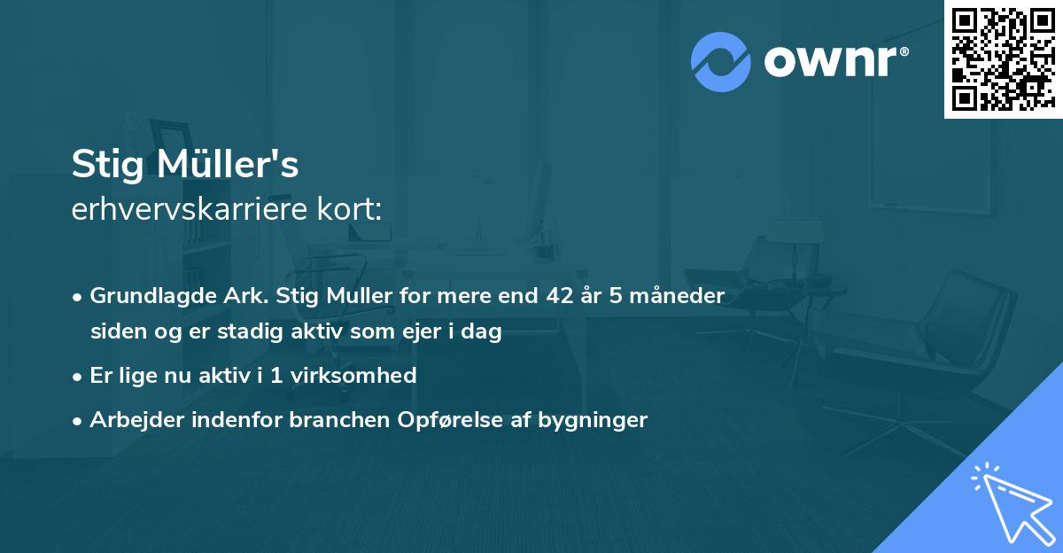 Stig Müller's erhvervskarriere kort