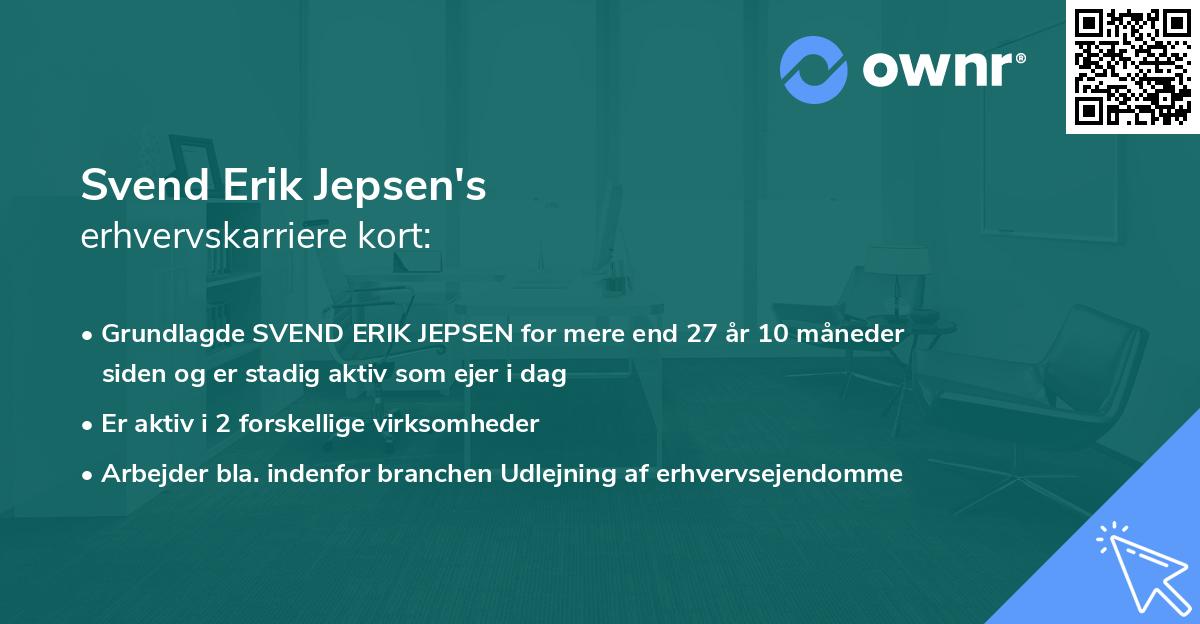 Svend Erik Jepsen's erhvervskarriere kort
