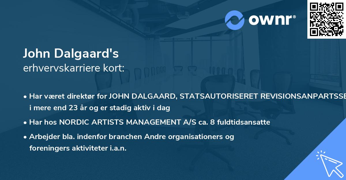 John Dalgaard's erhvervskarriere kort