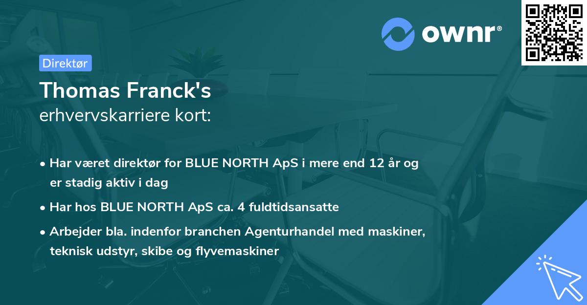 Thomas Franck's erhvervskarriere kort