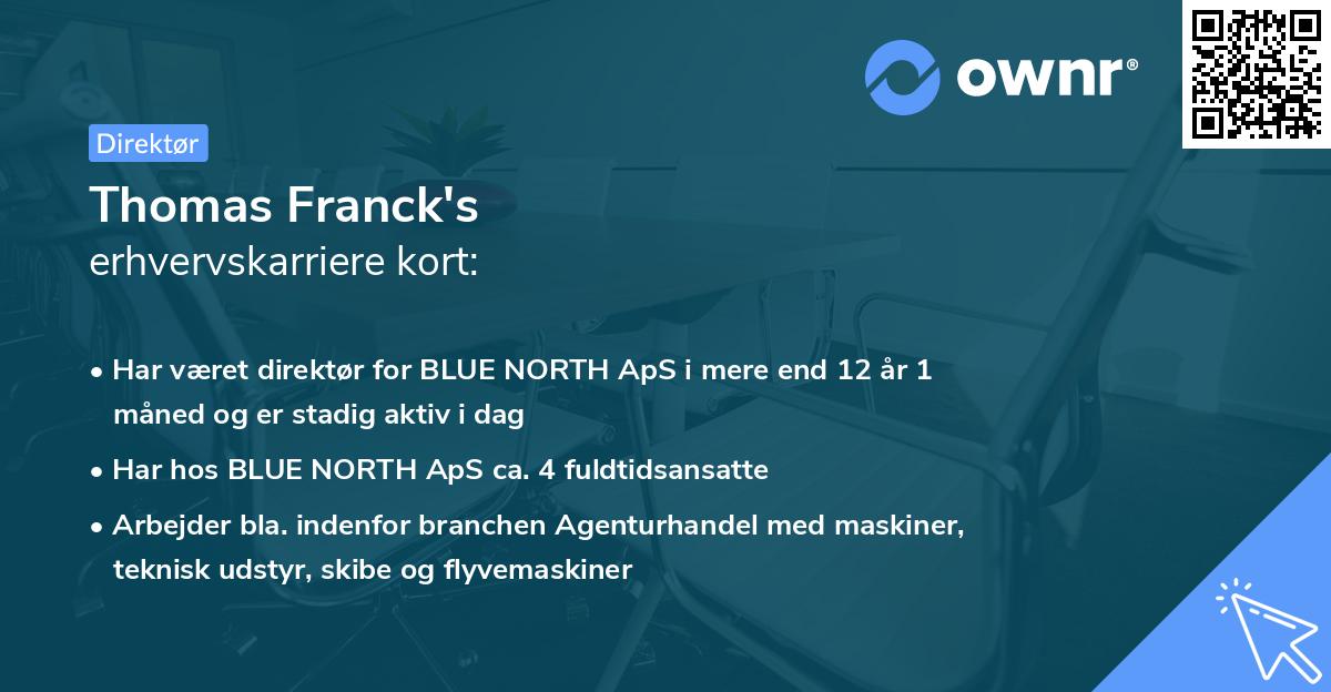 Thomas Franck's erhvervskarriere kort