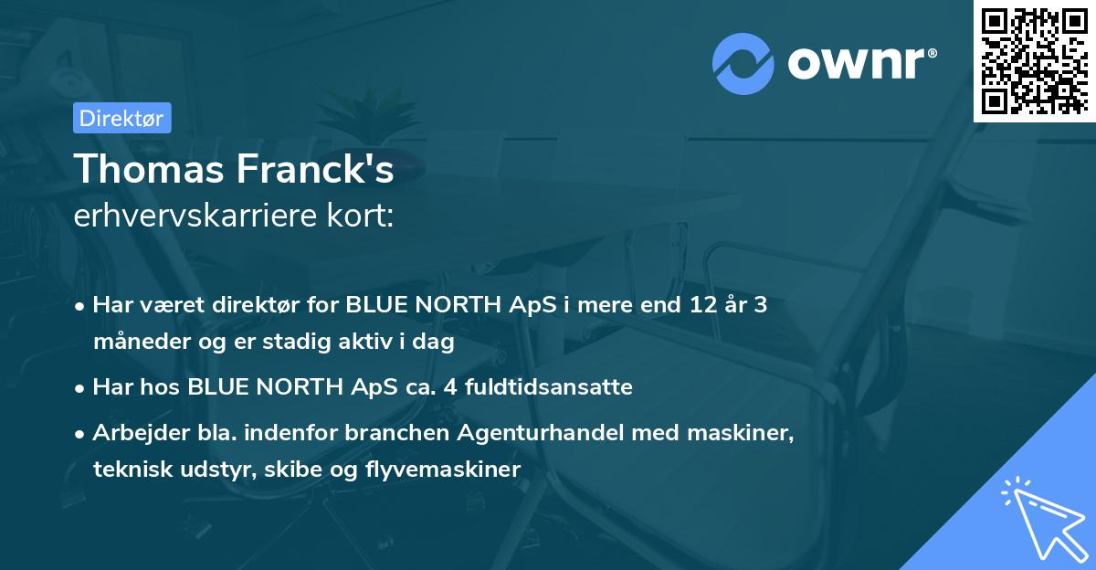 Thomas Franck's erhvervskarriere kort