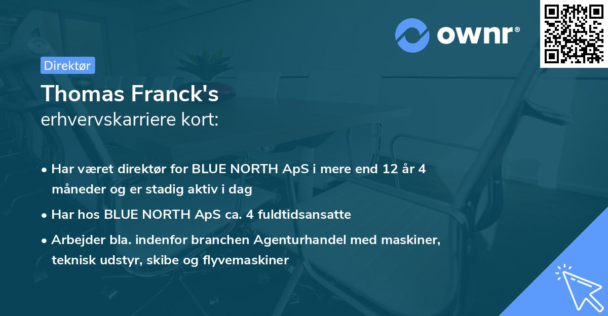 Thomas Franck's erhvervskarriere kort