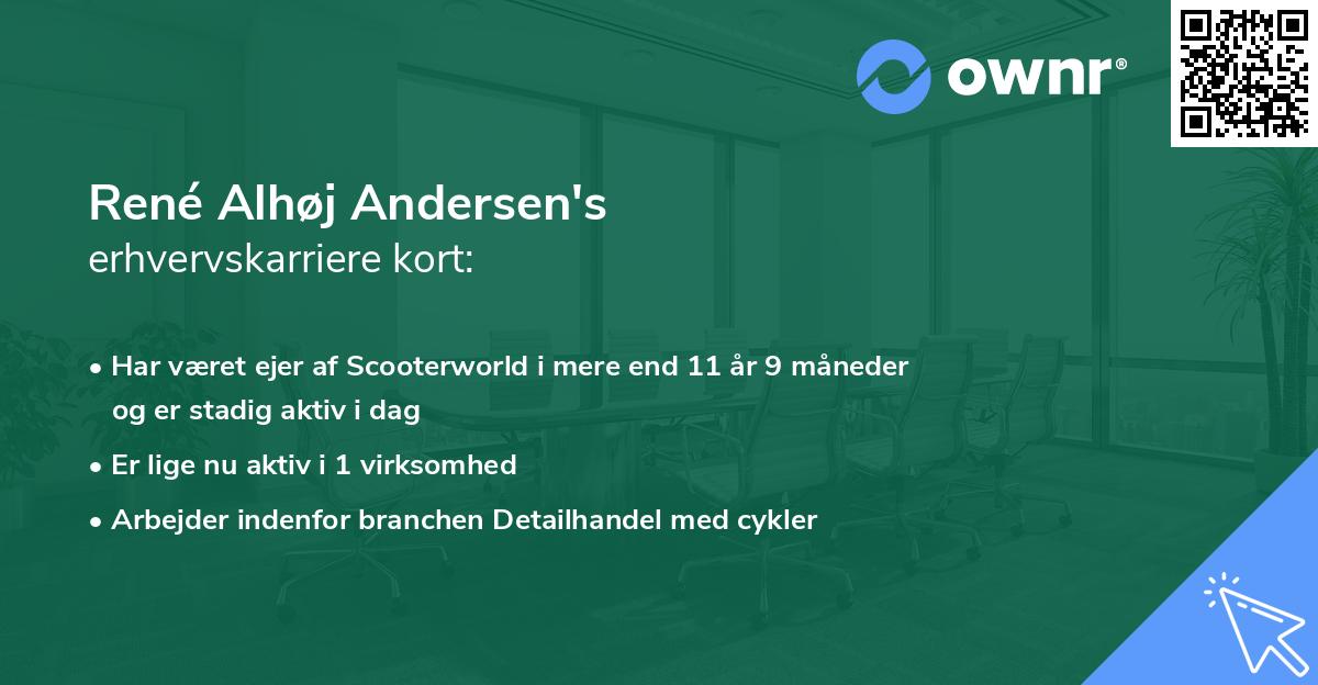 René Alhøj Andersen's erhvervskarriere kort