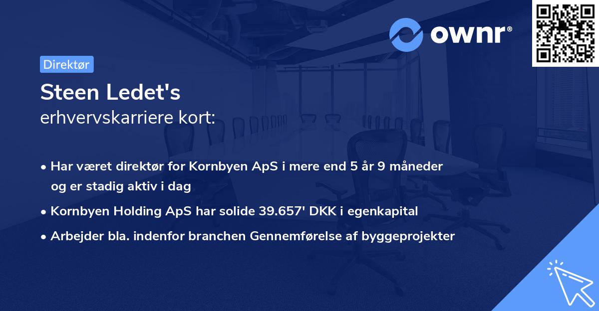 Steen Ledet's erhvervskarriere kort