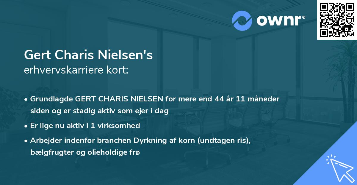 Gert Charis Nielsen's erhvervskarriere kort