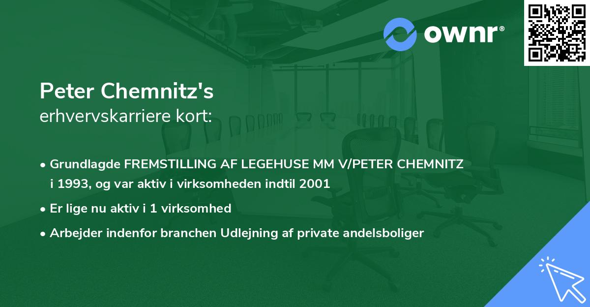 Peter Chemnitz's erhvervskarriere kort