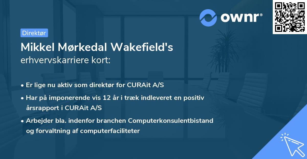 Mikkel Mørkedal Wakefield's erhvervskarriere kort