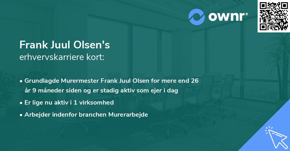 Frank Juul Olsen's erhvervskarriere kort