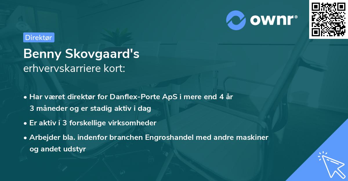 Benny Skovgaard's erhvervskarriere kort