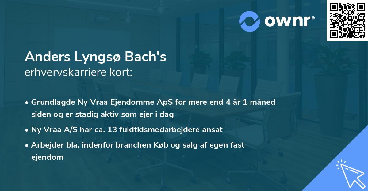 Anders Lyngsø Bach's erhvervskarriere kort