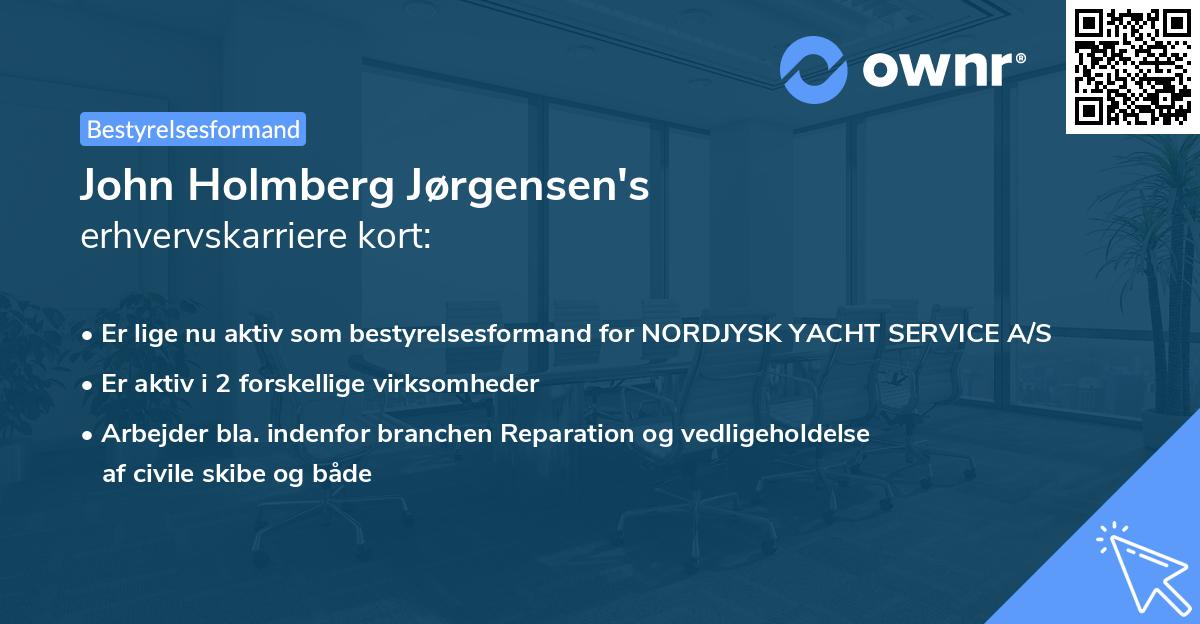 John Holmberg Jørgensen's erhvervskarriere kort