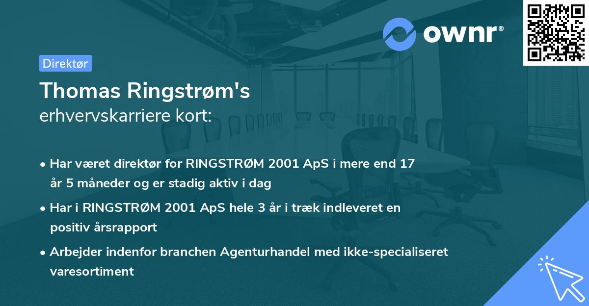 Thomas Ringstrøm's erhvervskarriere kort