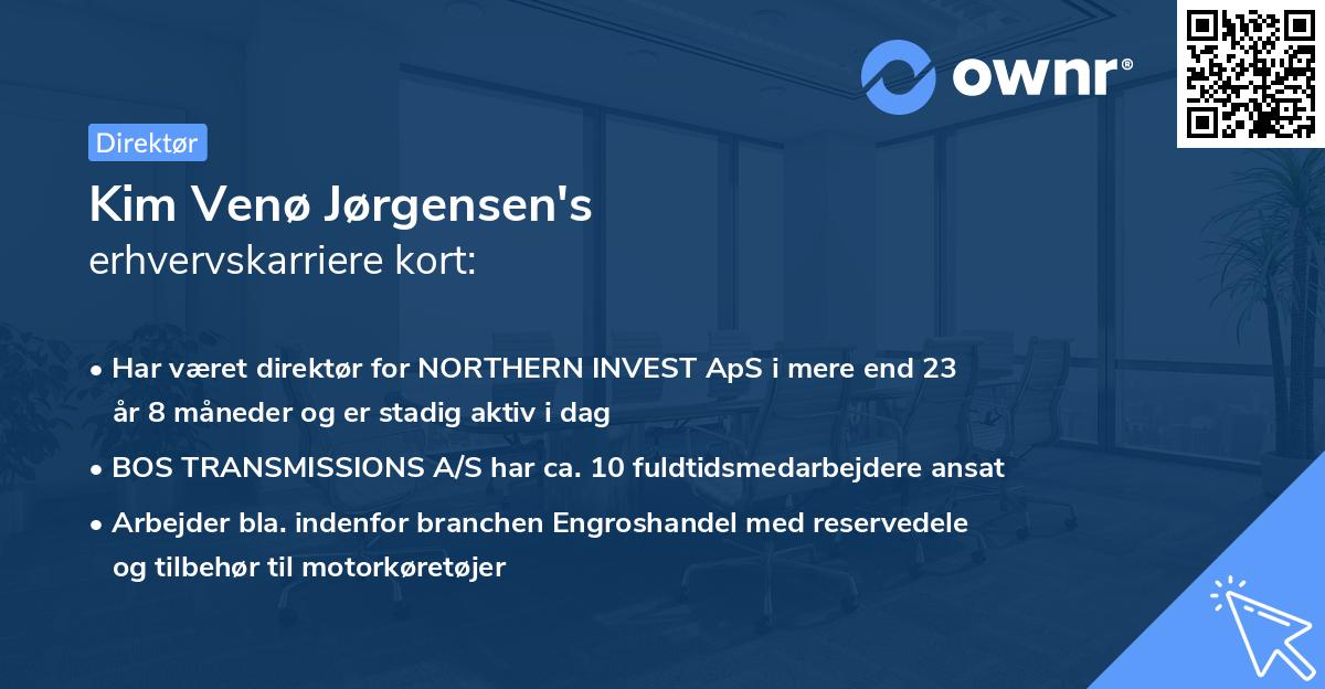 Kim Venø Jørgensen's erhvervskarriere kort