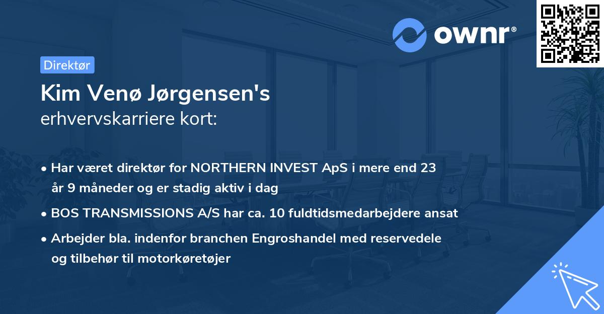 Kim Venø Jørgensen's erhvervskarriere kort