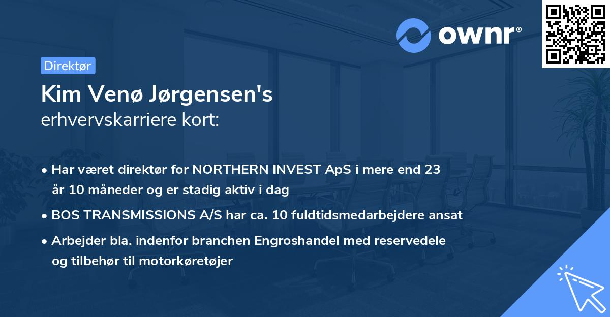 Kim Venø Jørgensen's erhvervskarriere kort