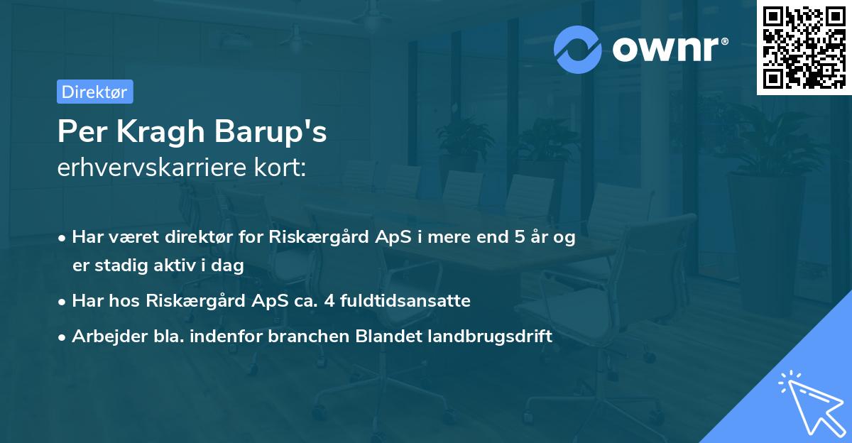 Per Kragh Barup's erhvervskarriere kort