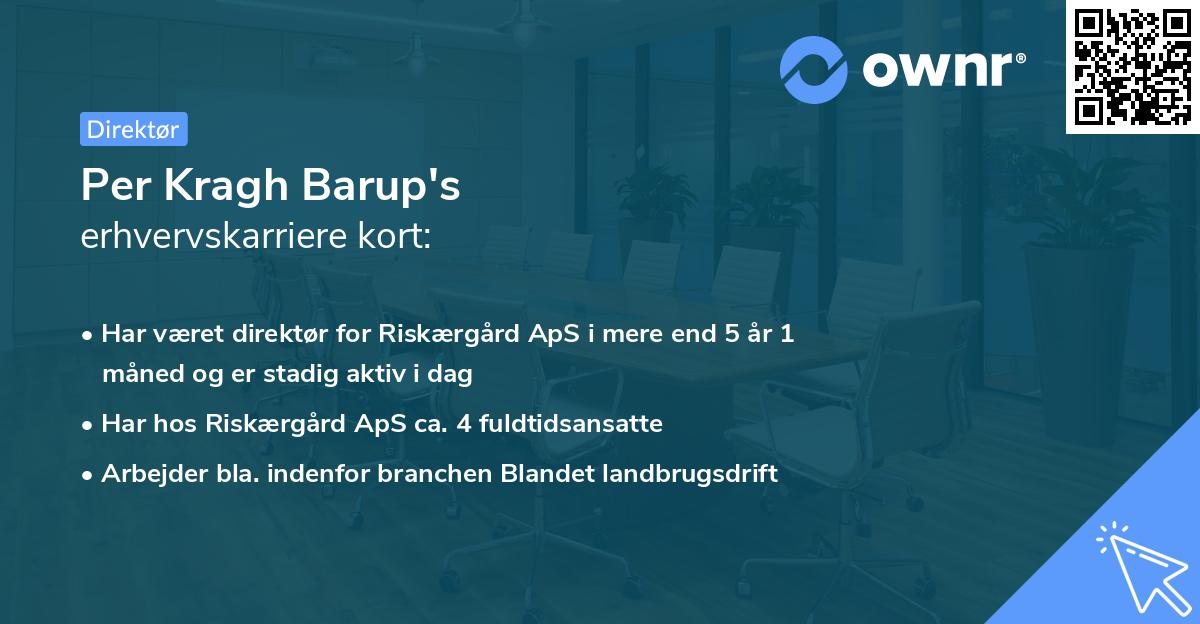 Per Kragh Barup's erhvervskarriere kort