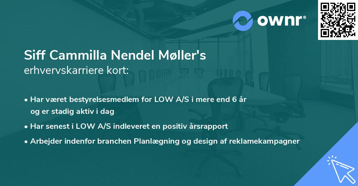 Siff Cammilla Nendel Møller's erhvervskarriere kort