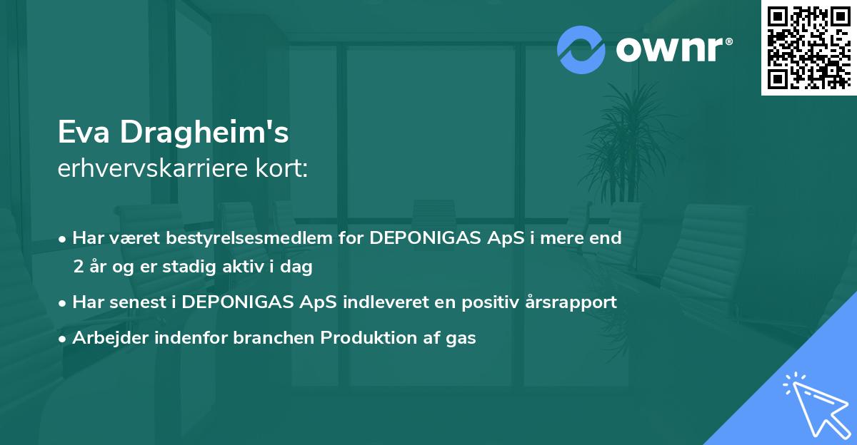 Eva Dragheim's erhvervskarriere kort