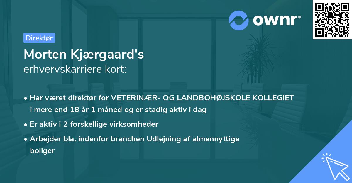 Morten Kjærgaard's erhvervskarriere kort