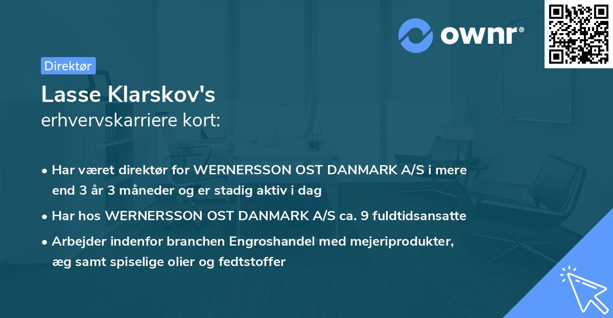 Lasse Klarskov's erhvervskarriere kort