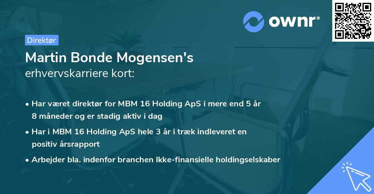 Martin Bonde Mogensen's erhvervskarriere kort