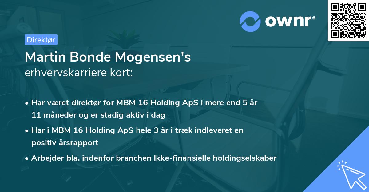 Martin Bonde Mogensen's erhvervskarriere kort