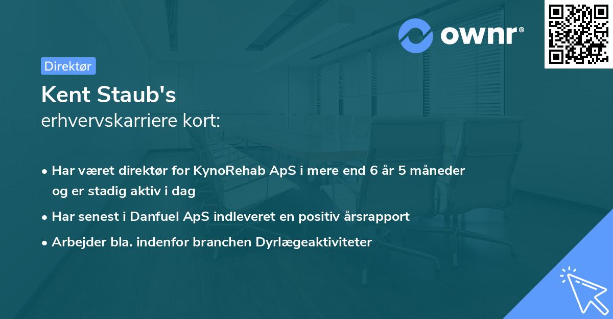 Kent Staub's erhvervskarriere kort