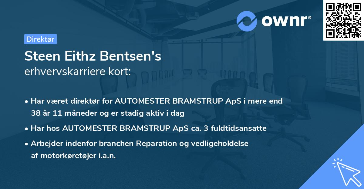 Steen Eithz Bentsen's erhvervskarriere kort