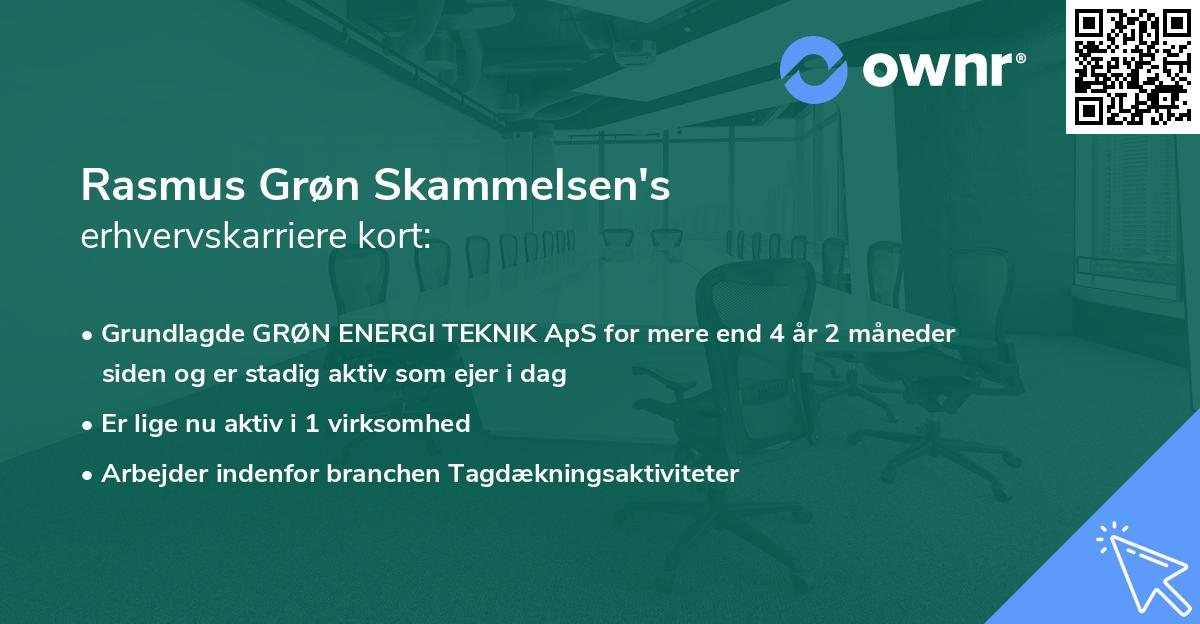 Rasmus Grøn Skammelsen's erhvervskarriere kort